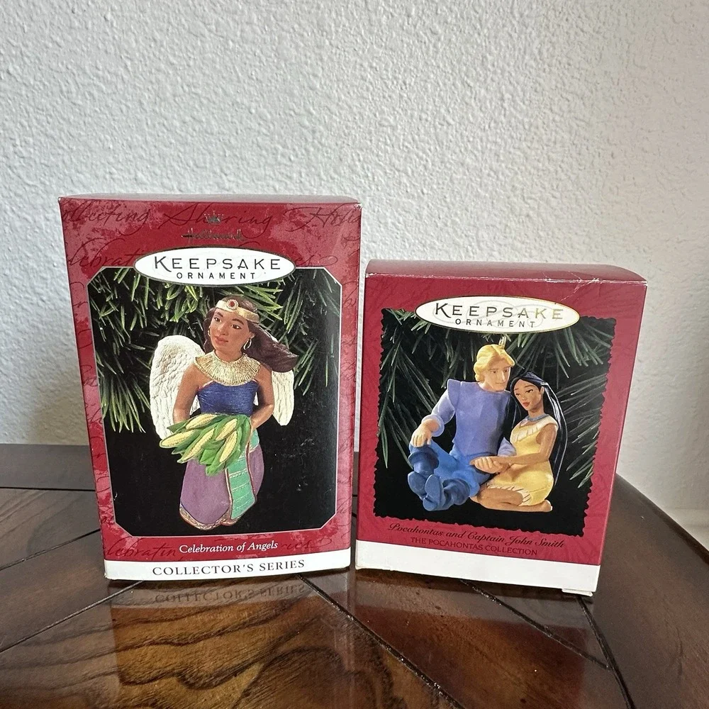 Hallmark Keepsake Pocahontas Captain‎ John Smith Celebration Of Angels Ornaments